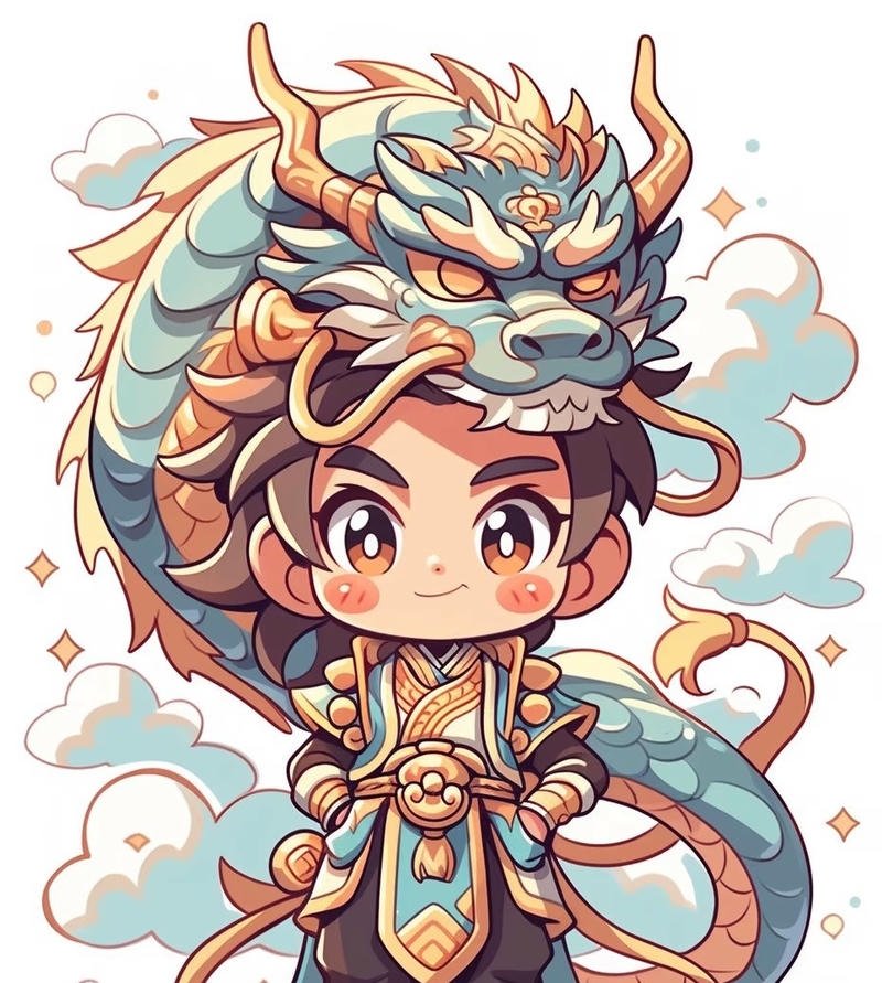 Ảnh rồng anime với thần thái uy nghiêm