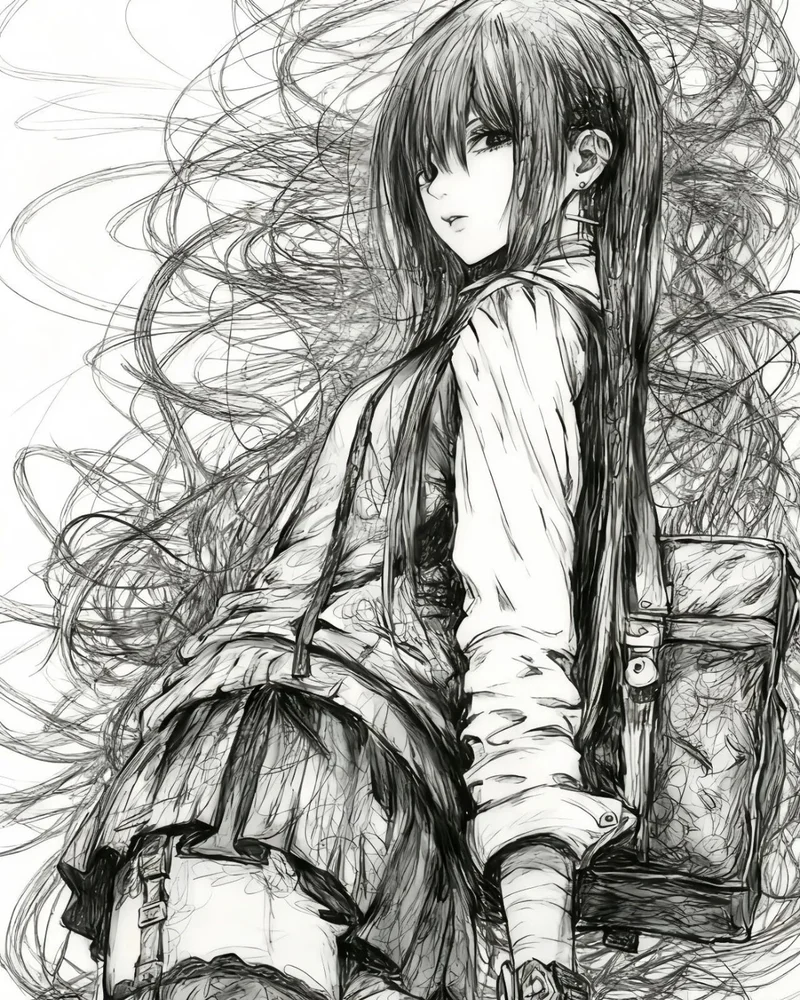 Anime trắng đen mang nét yên lặng rất khác biệt