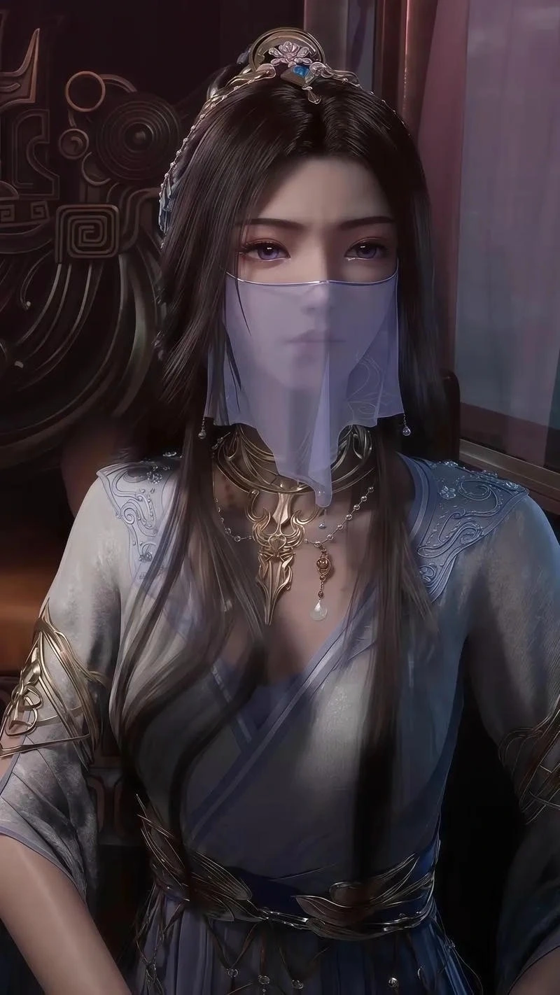 Fanart Tử Linh tóc tím với phong cách anime tiên hiệp đẹp
