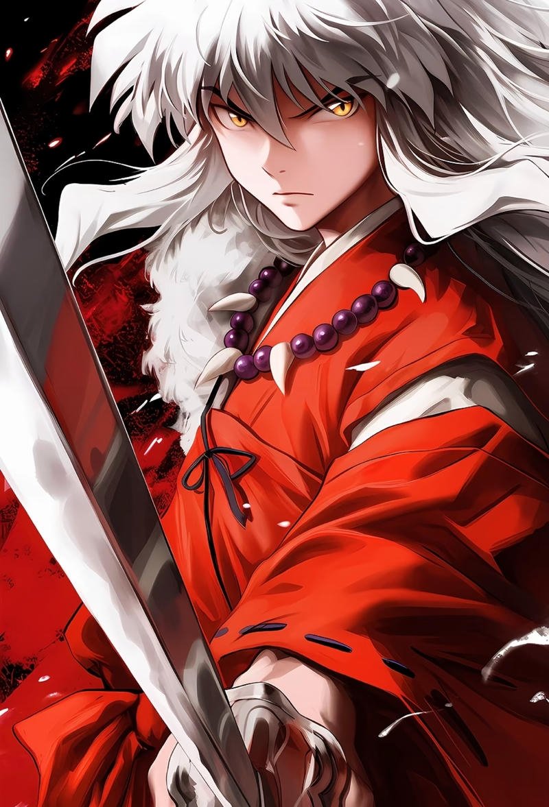 Hình Inuyasha với phong cách ngầu mạnh