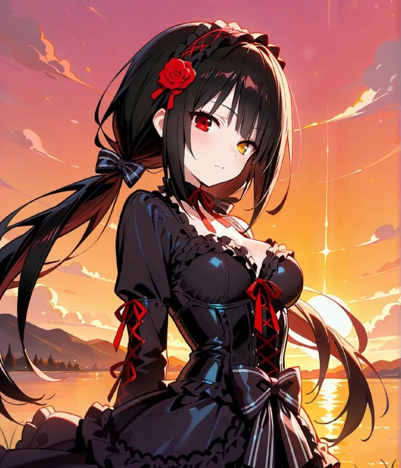 Hình Kurumi anime với thần thái lạnh lùng cuốn hút