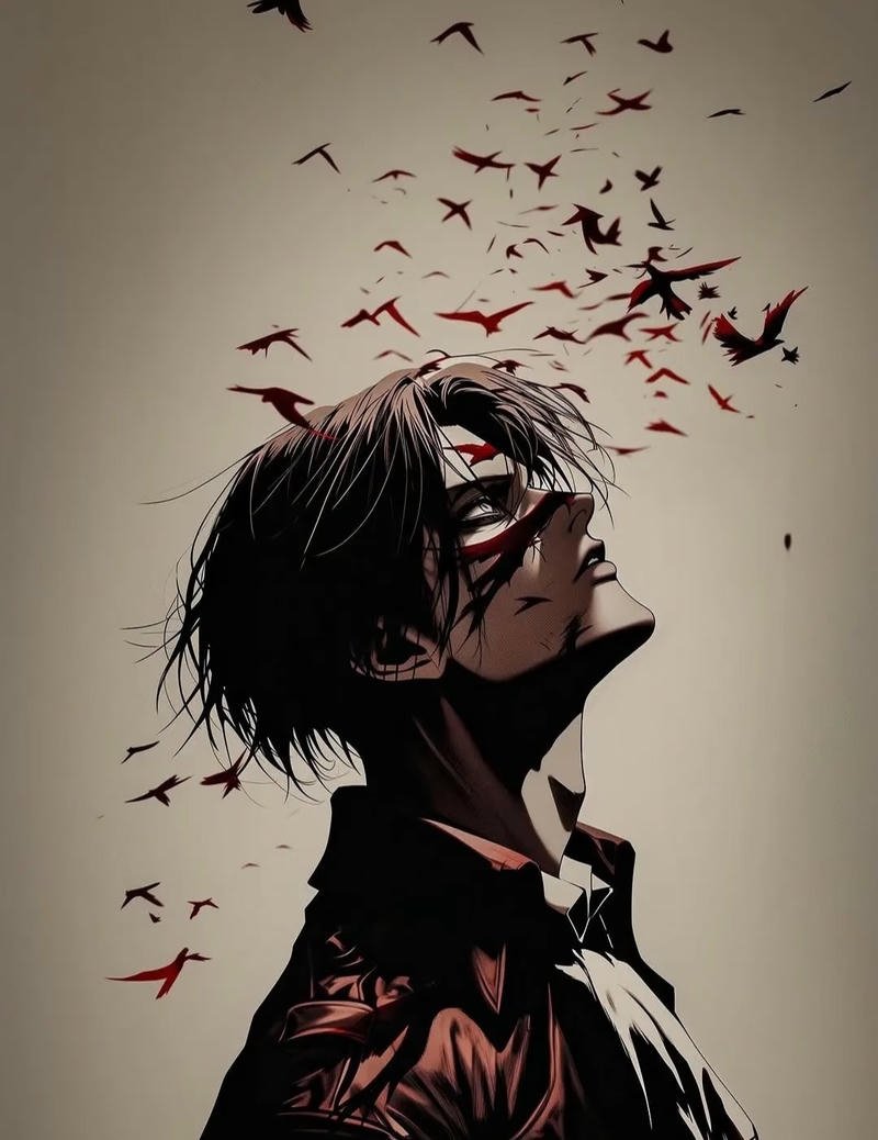Hình Levi Ackerman phong cách ngầu lạnh lùng