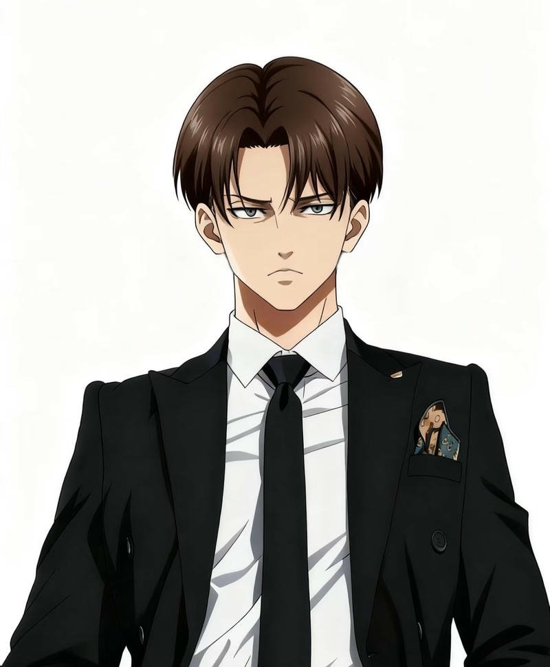 Hình Levi Ackerman với khí chất lãnh đạo mạnh