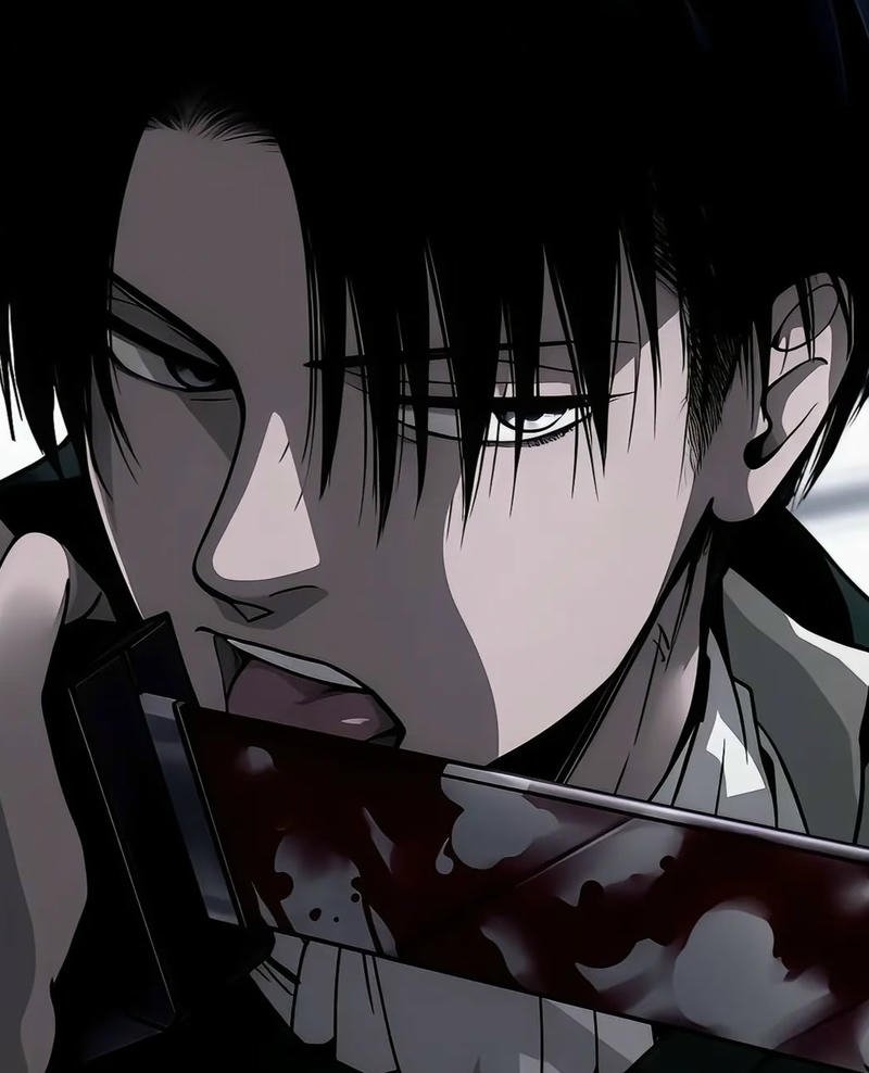 Hình Levi Ackerman với phong cách mạnh mẽ