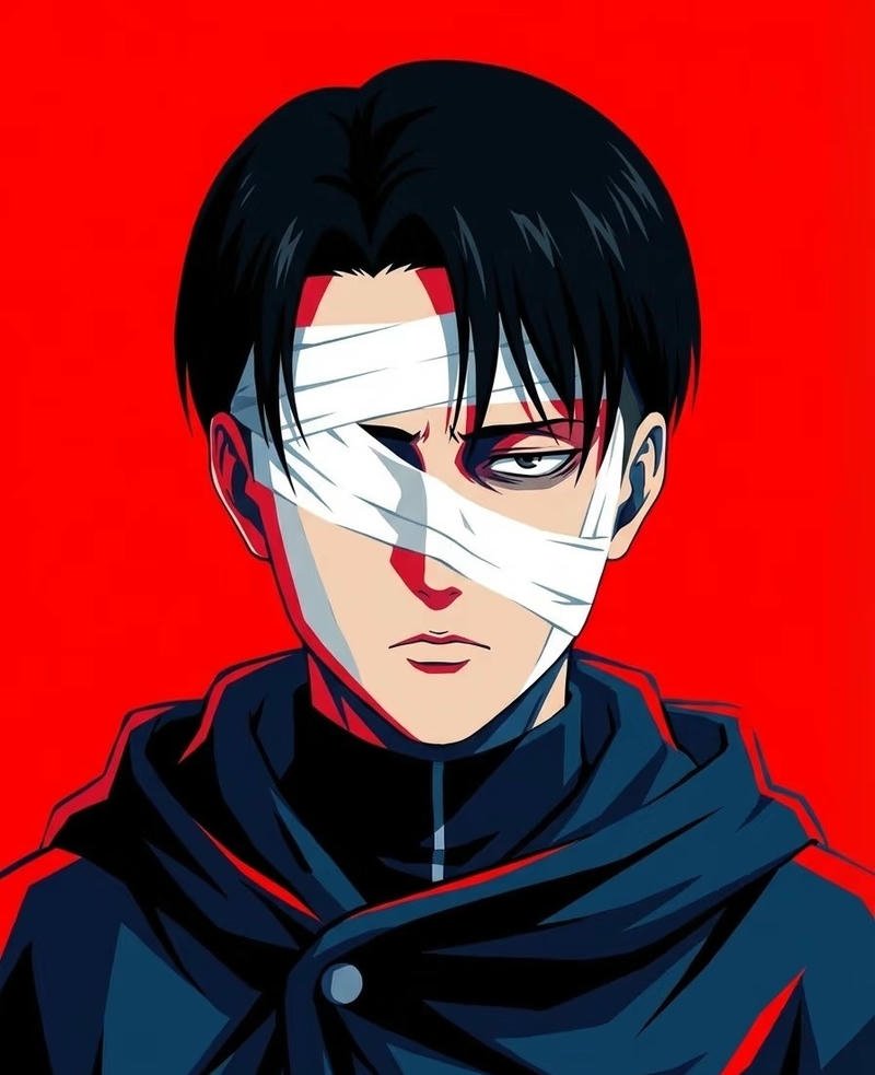 Hình Levi Ackerman với thần thái mạnh mẽ