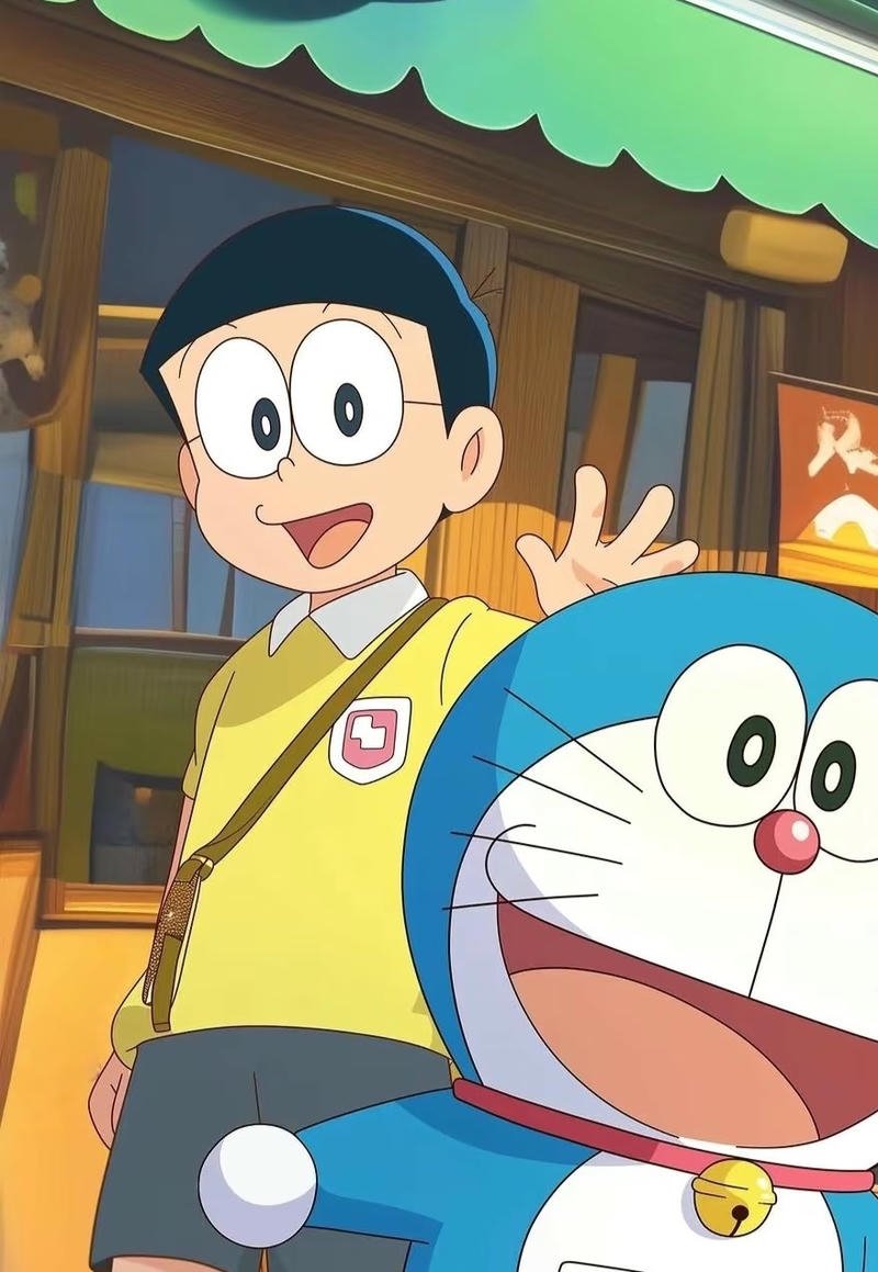 Hình Nobita phong cách dễ thương nhẹ nhàng