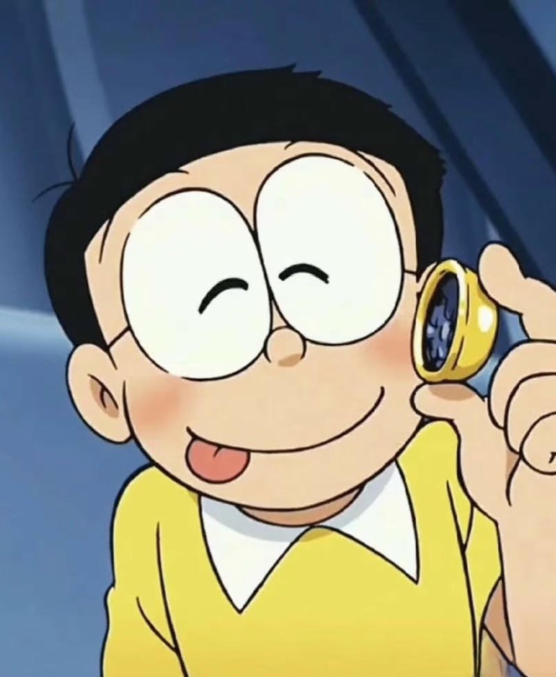 Hình Nobita với biểu cảm ngại ngùng