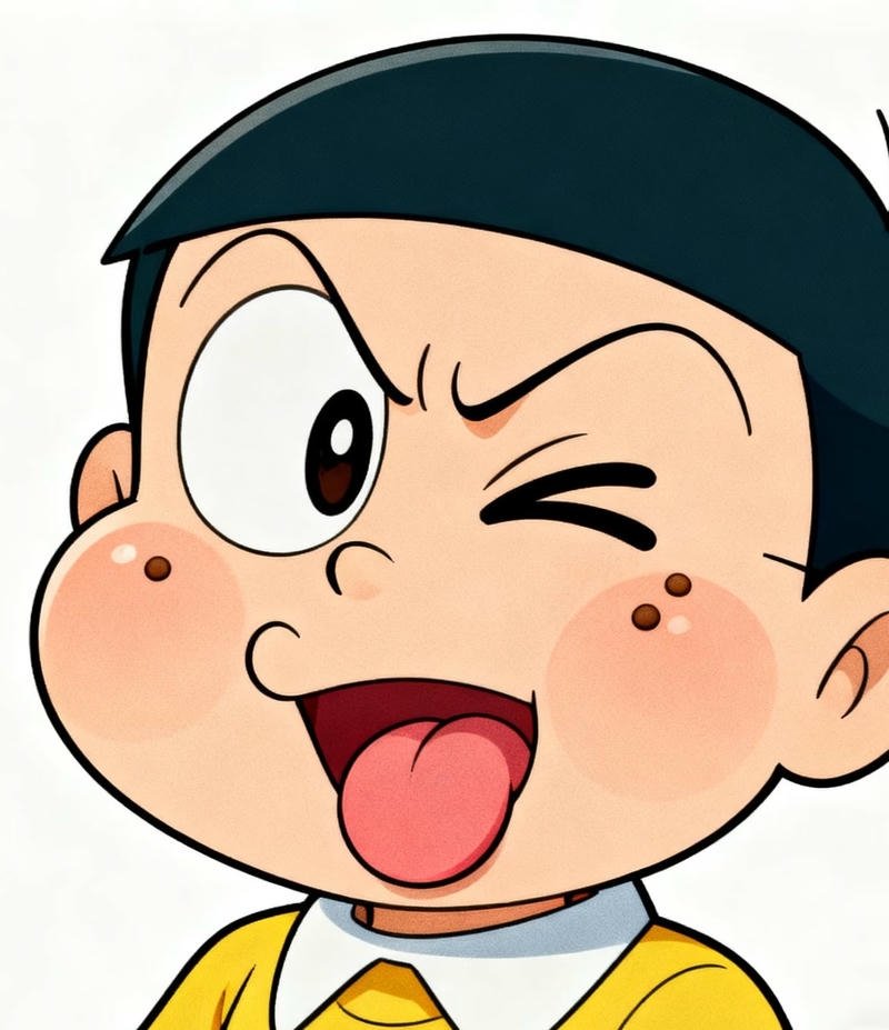 Hình Nobita với nét mặt đáng yêu tự nhiên