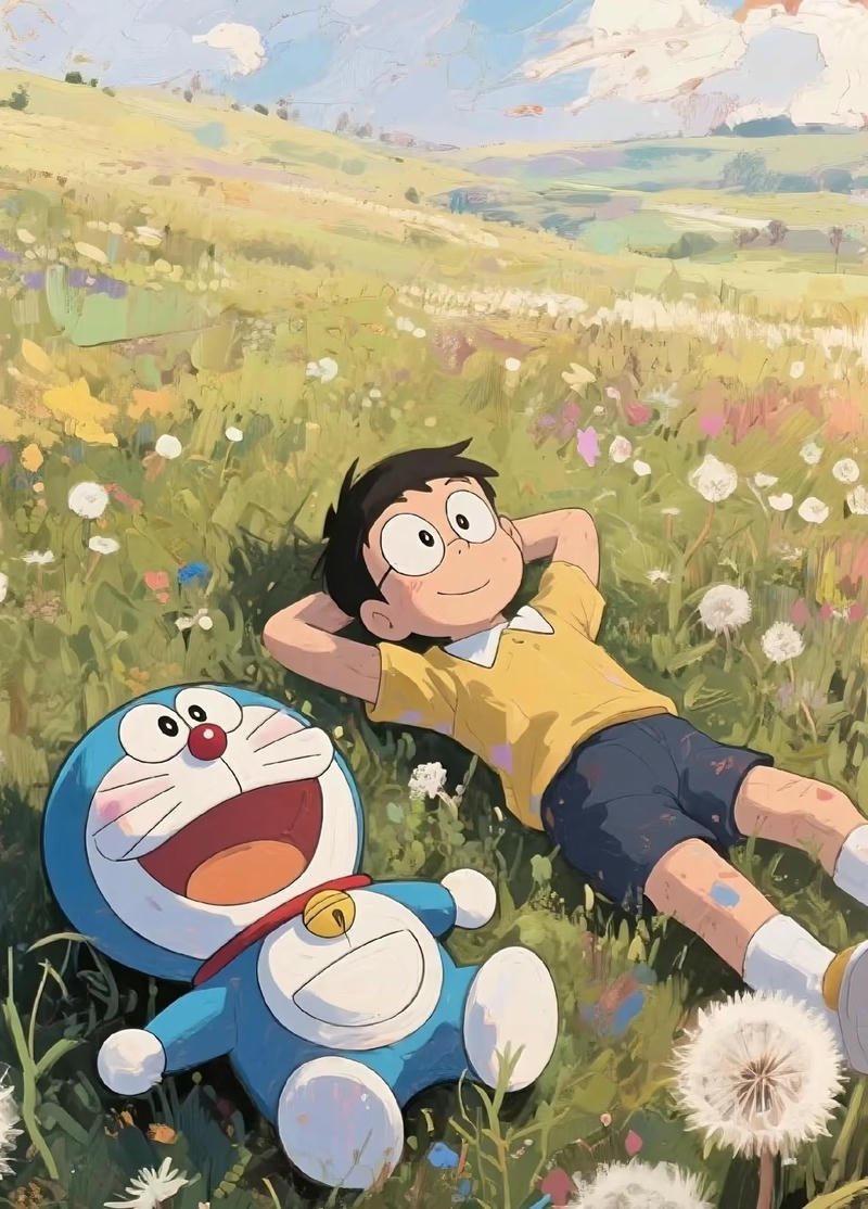 Hình Nobita với phong cách đơn giản dễ thương