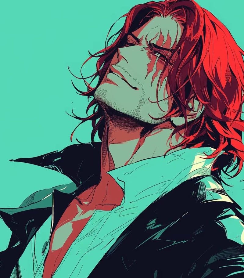 Hình Shanks với ánh nhìn sắc bén