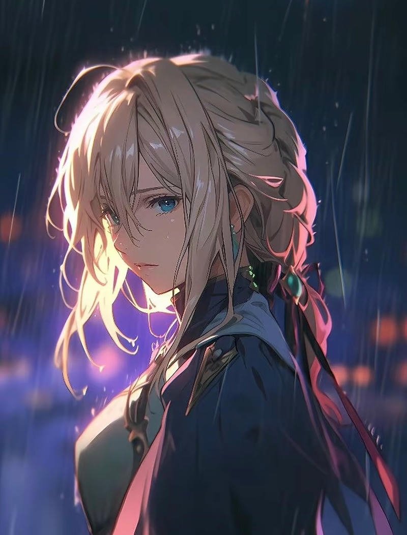 Hình Violet Evergarden với phong cách dịu dàng tự nhiên
