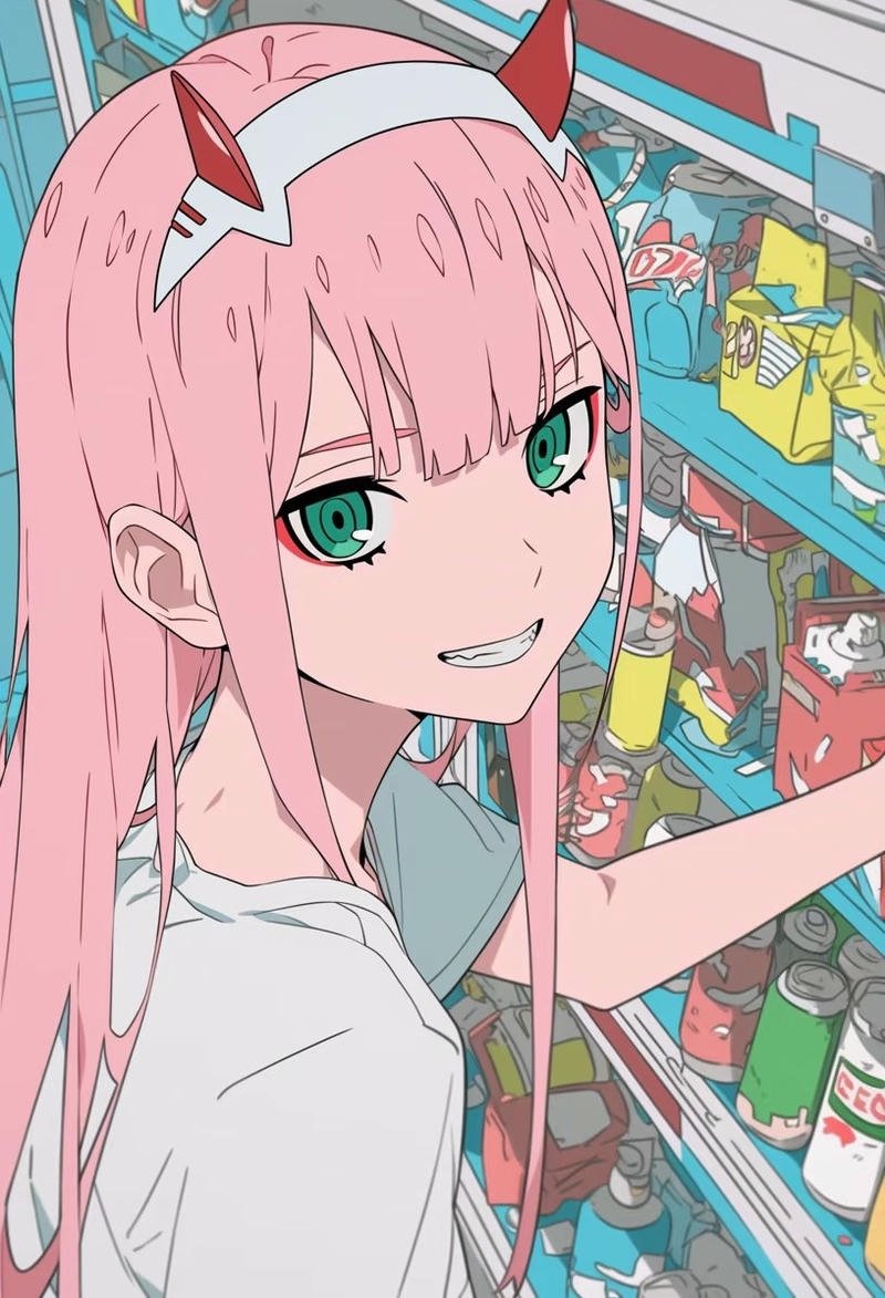 Hình Zero Two anime với phong cách cuốn hút