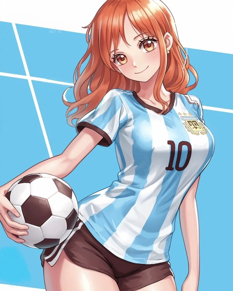 Hình anime bóng đá cùng gương mặt quyết liệt khi thi đấu