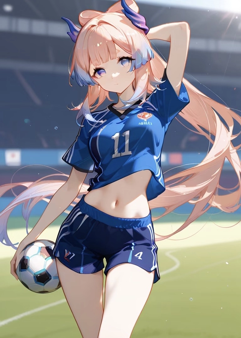 Hình anime bóng đá với nụ cười tự tin cực kỳ nổi bật