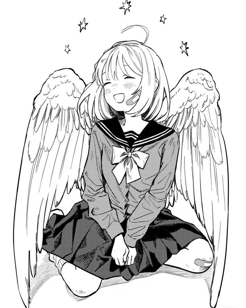 Hình anime không màu ánh nhìn lạnh đầy chiều sâu riêng