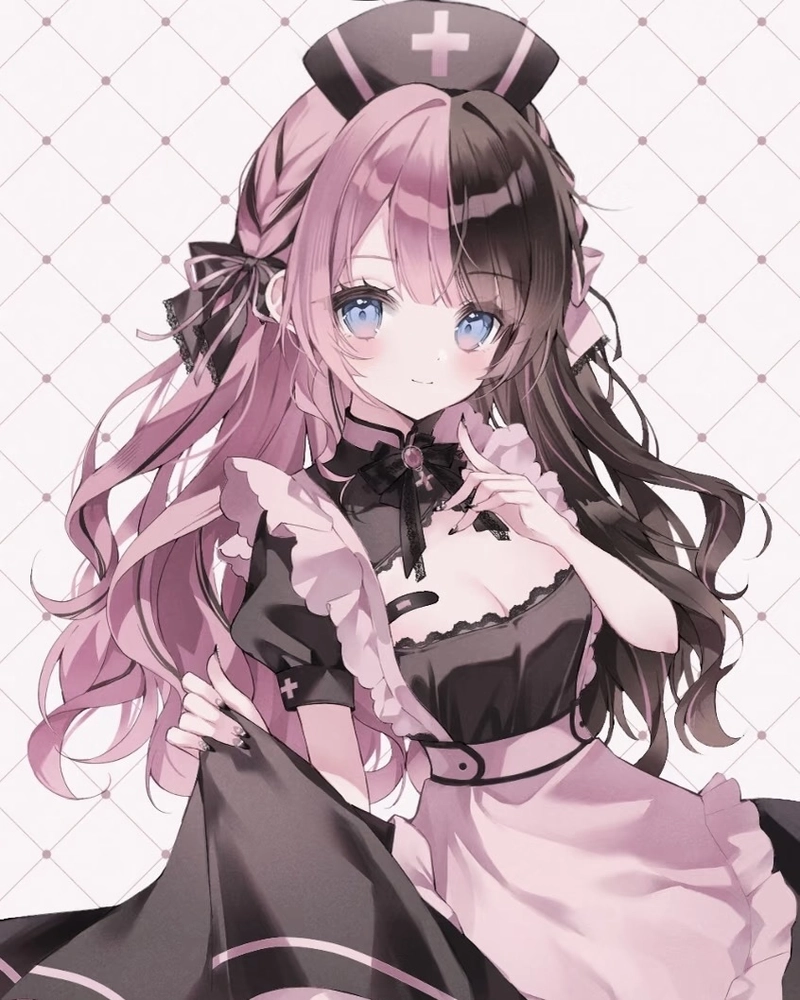 Hình anime màu hồng gợi vẻ đẹp trẻ trung đầy năng lượng