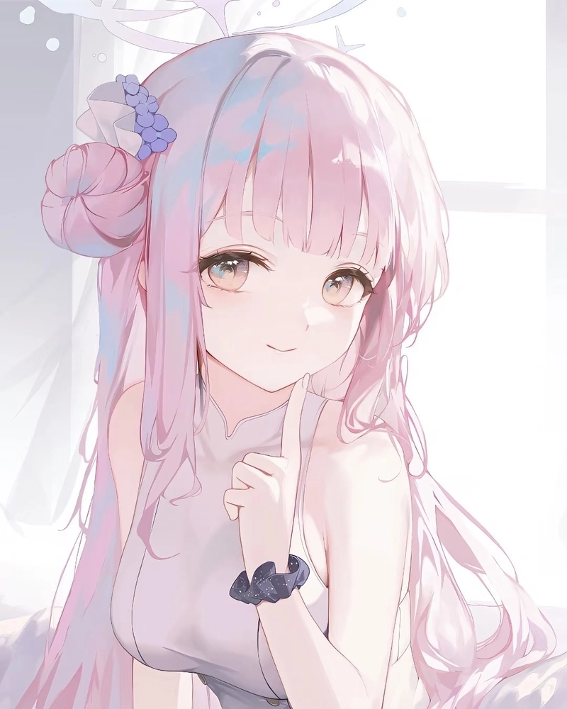 Hình anime màu hồng tạo cảm giác nhẹ nhàng đầy cuốn hút