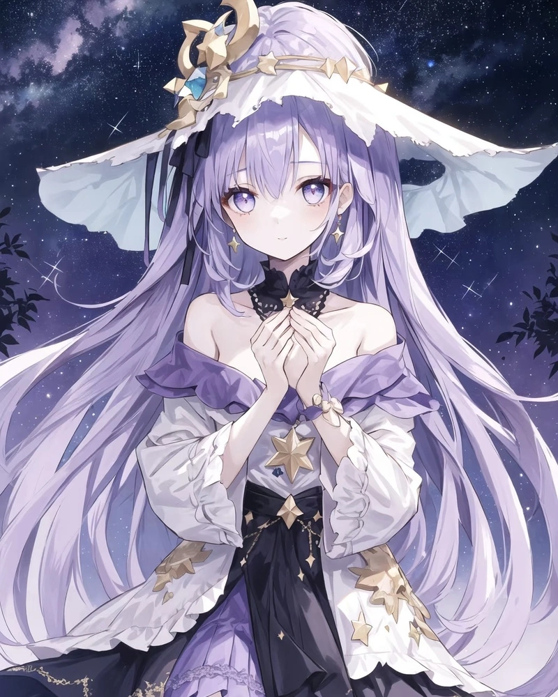 Hình anime màu tím mang nét lạnh lùng đầy nghệ thuật