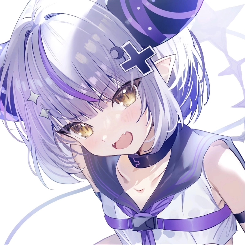 Hình anime màu tím phong cách kỳ ảo đầy nghệ thuật