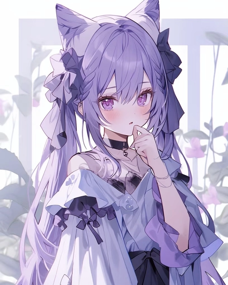 Hình anime màu tím tạo vẻ đẹp ma mị cực nổi bật