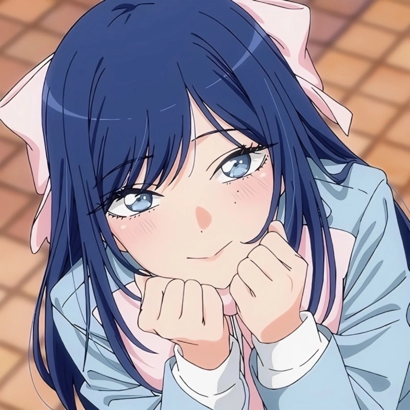 Hình anime màu xanh dương tạo cảm giác sâu xa đầy cuốn hút