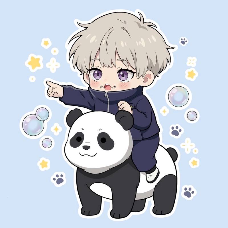 Hình anime nam chibi tạo tổng thể hài hòa rất đáng yêu