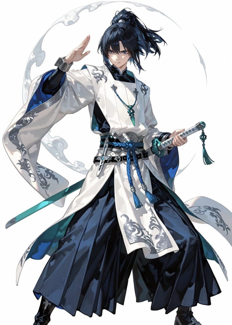 Hình anime nam cổ trang cùng dáng vẻ cao ngạo cuốn hút