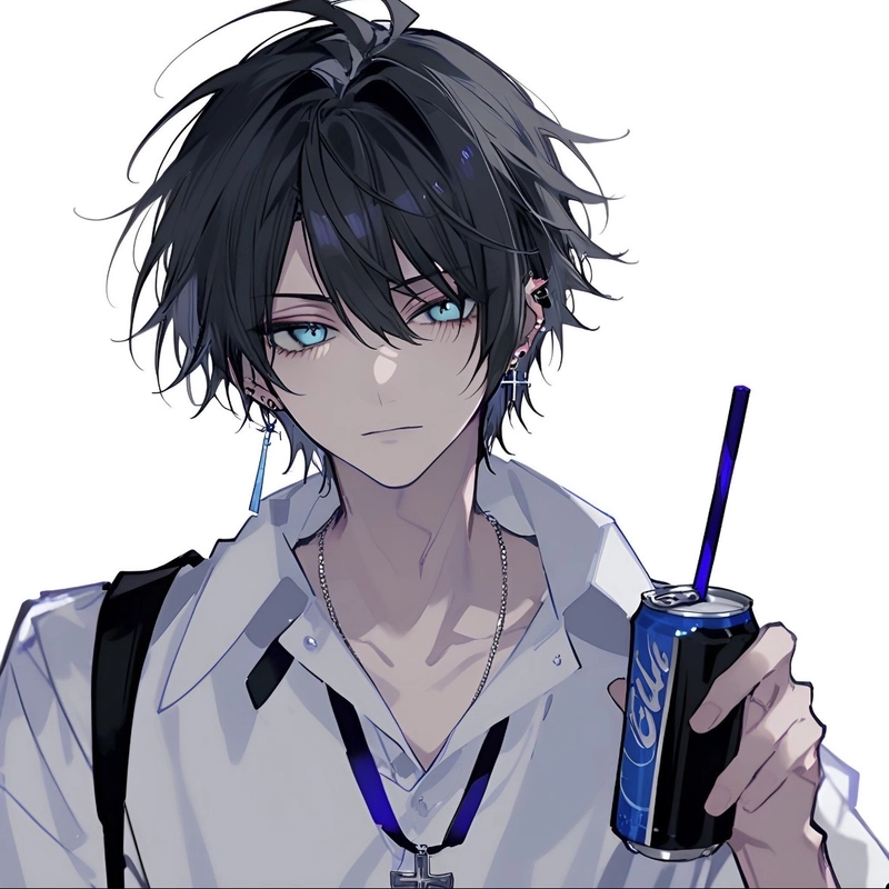 Hình anime nam cùng ánh mắt sâu thẳm cảm xúc