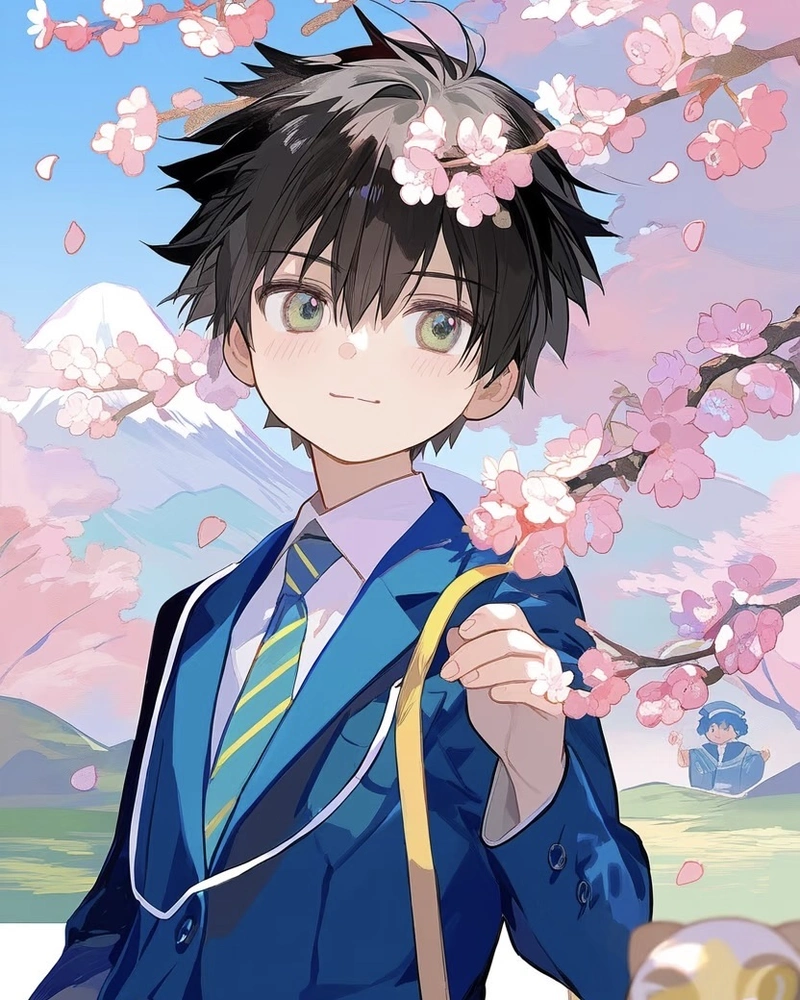 Hình anime nam cùng đôi mắt sáng đầy nổi bật