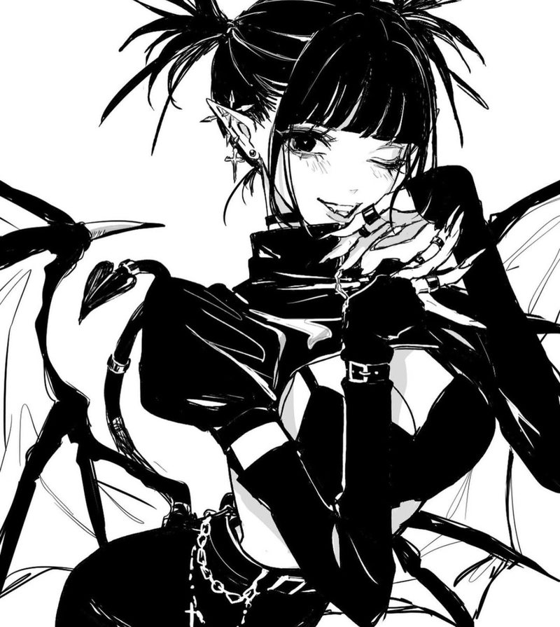 Hình anime trắng đen vẻ ngoài bí ẩn rất khó đoán