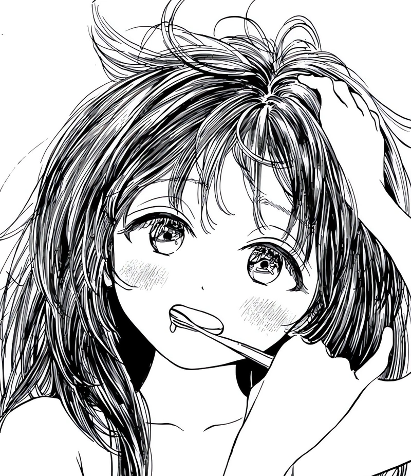 Hình anime trắng đen vẻ ngoài ma mị đầy huyền hoặc