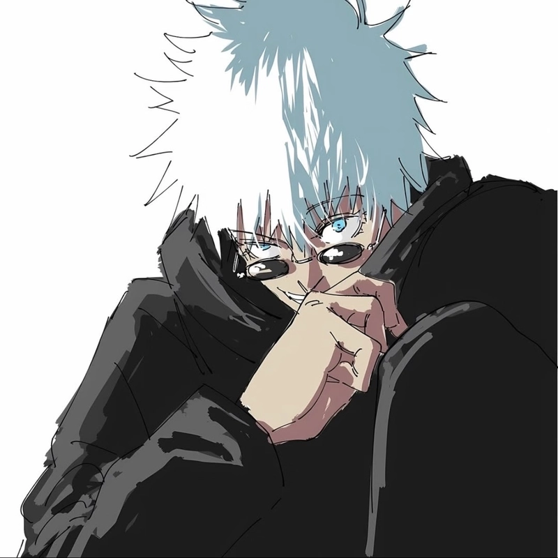 Hình avatar anime nam cùng mái tóc trắng cực kỳ nổi bật