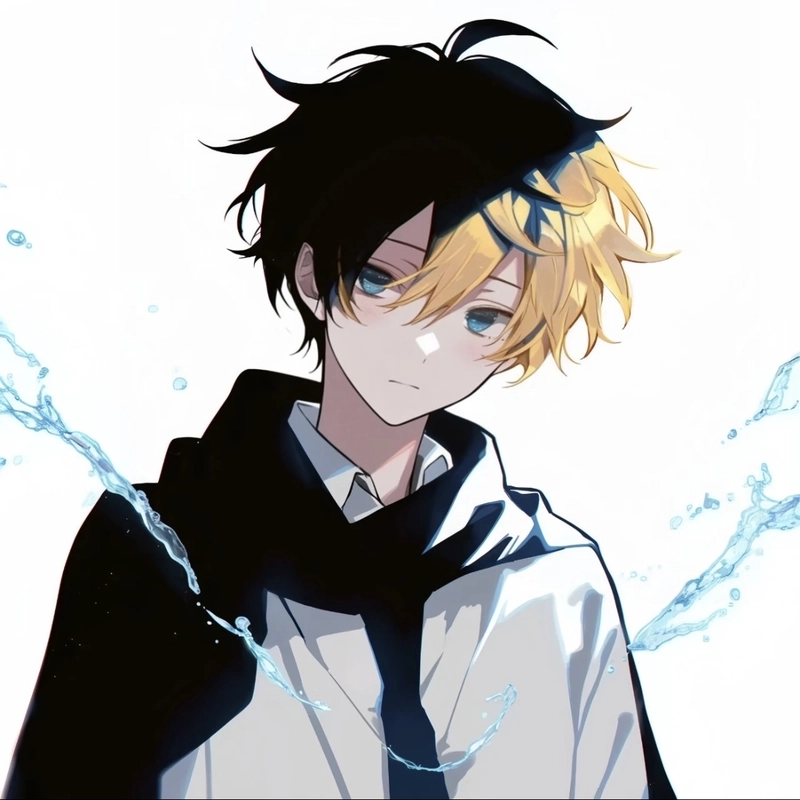 Hình avatar anime nam với ánh nhìn sắc bén mạnh mẽ