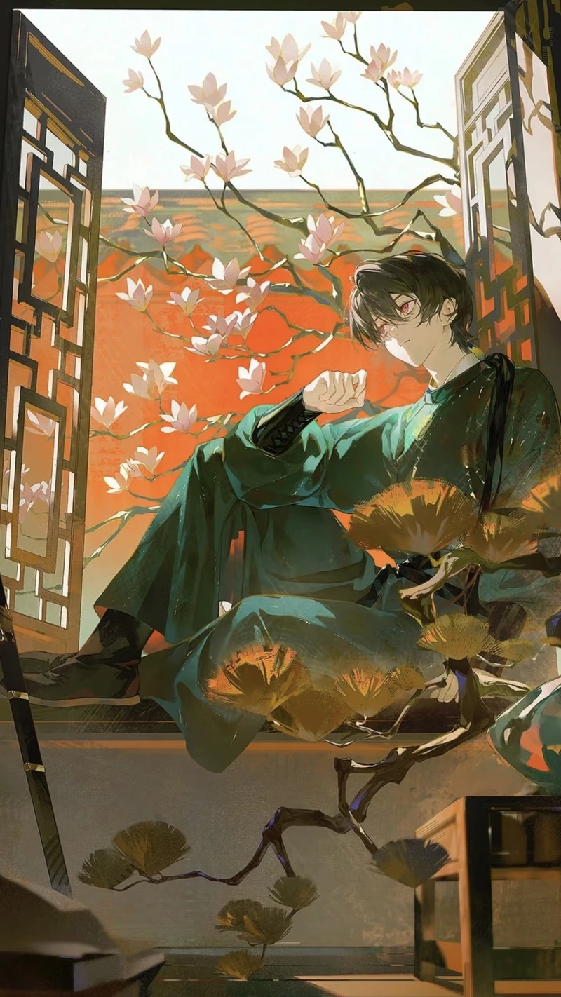 Hình nền anime nam cùng gương mặt sáng cực kỳ thu hút