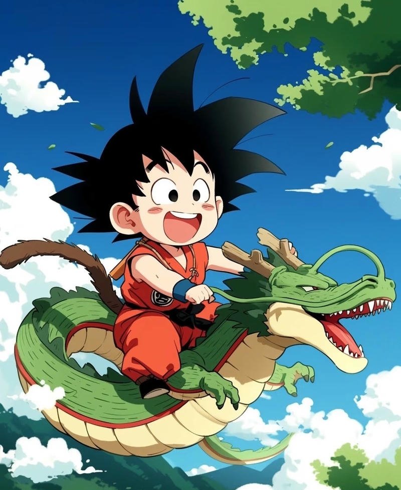 Hình rồng anime với phong cách mạnh mẽ