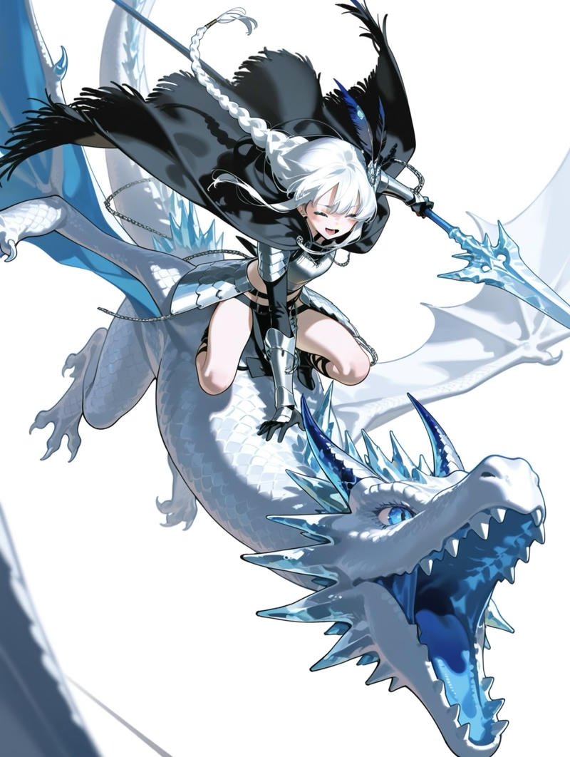 Hình rồng anime với thân hình dài uốn lượn