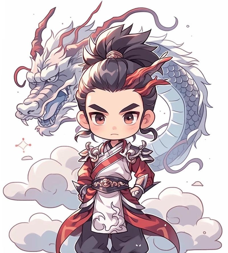 Hình rồng anime với thân hình dài uy nghi