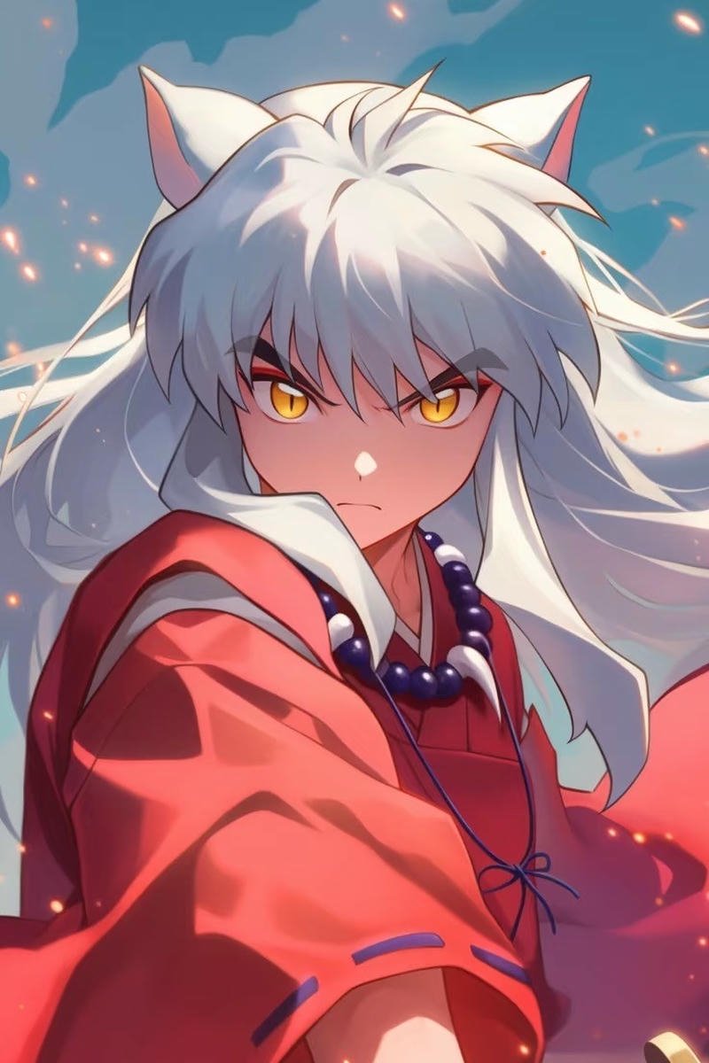 Inuyasha với ánh nhìn xa xăm lạnh lùng