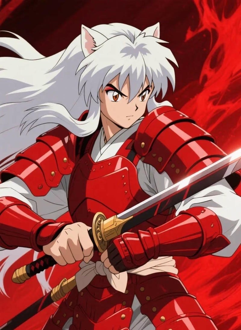 Inuyasha với tai chó đặc trưng dễ nhận biết