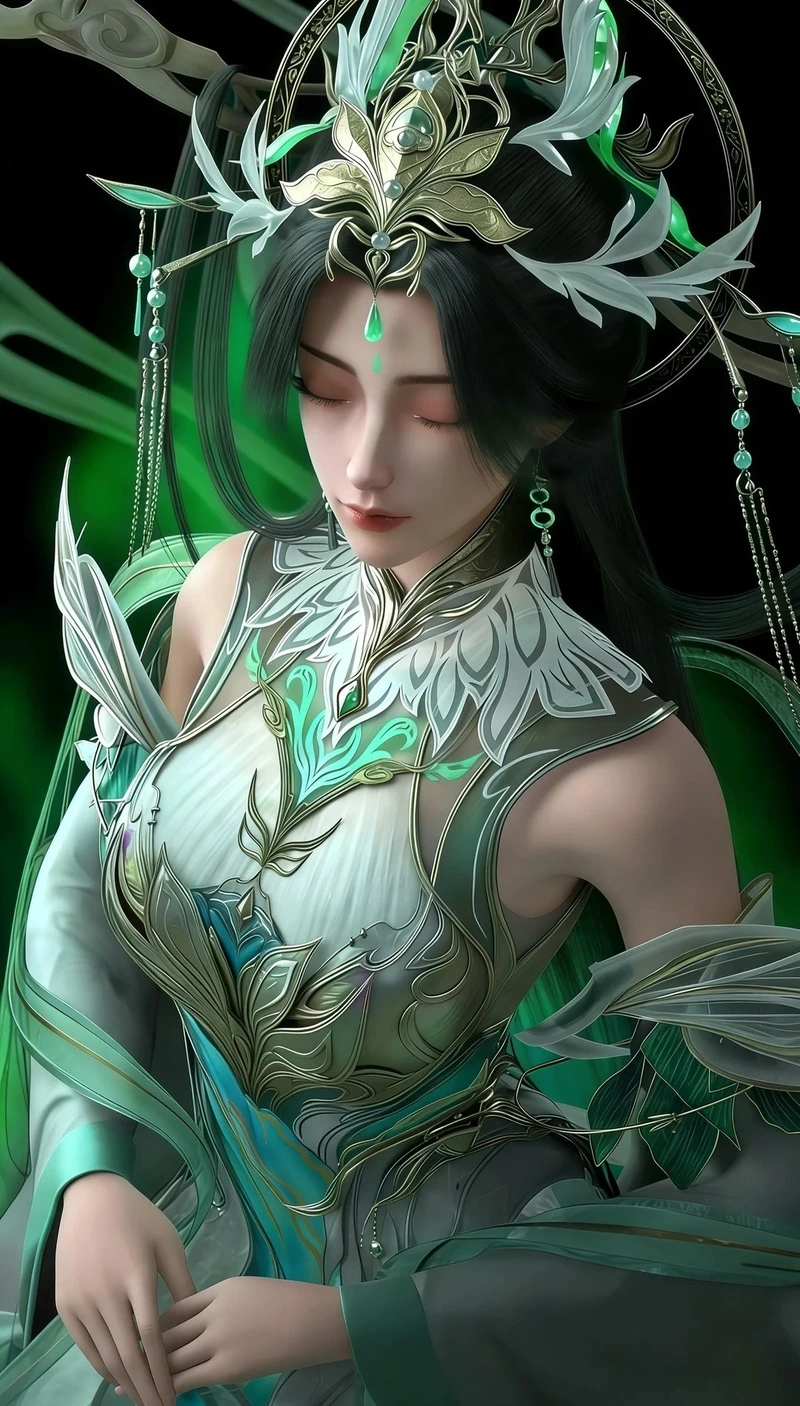 Không gian thần giới huyền bí kết hợp visual anime đầy nghệ thuật