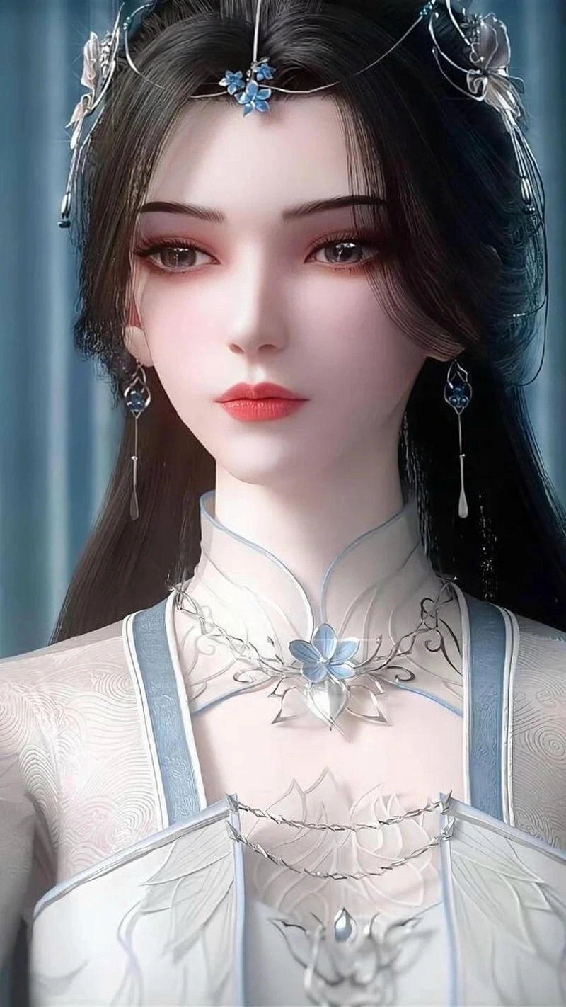 Khung hình 3D của Lý Mộ Uyển hợp lưu làm hình nền đẹp