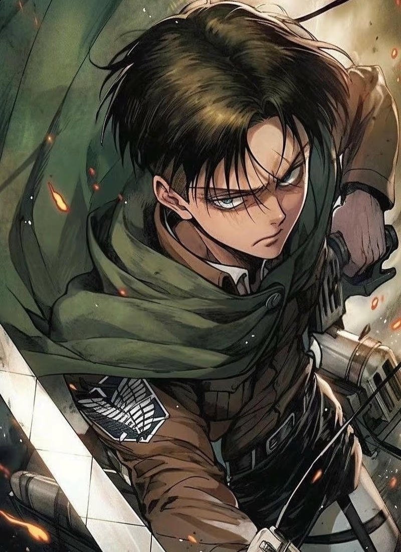 Levi Ackerman với ánh nhìn sắc bén cuốn hút