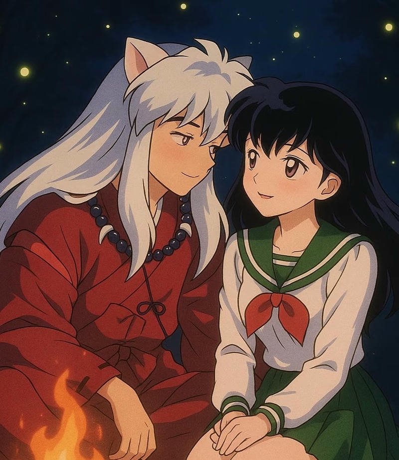 Nhân vật Inuyasha trong không gian tối