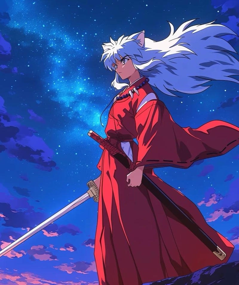 Nhân vật Inuyasha trong trạng thái chiến binh