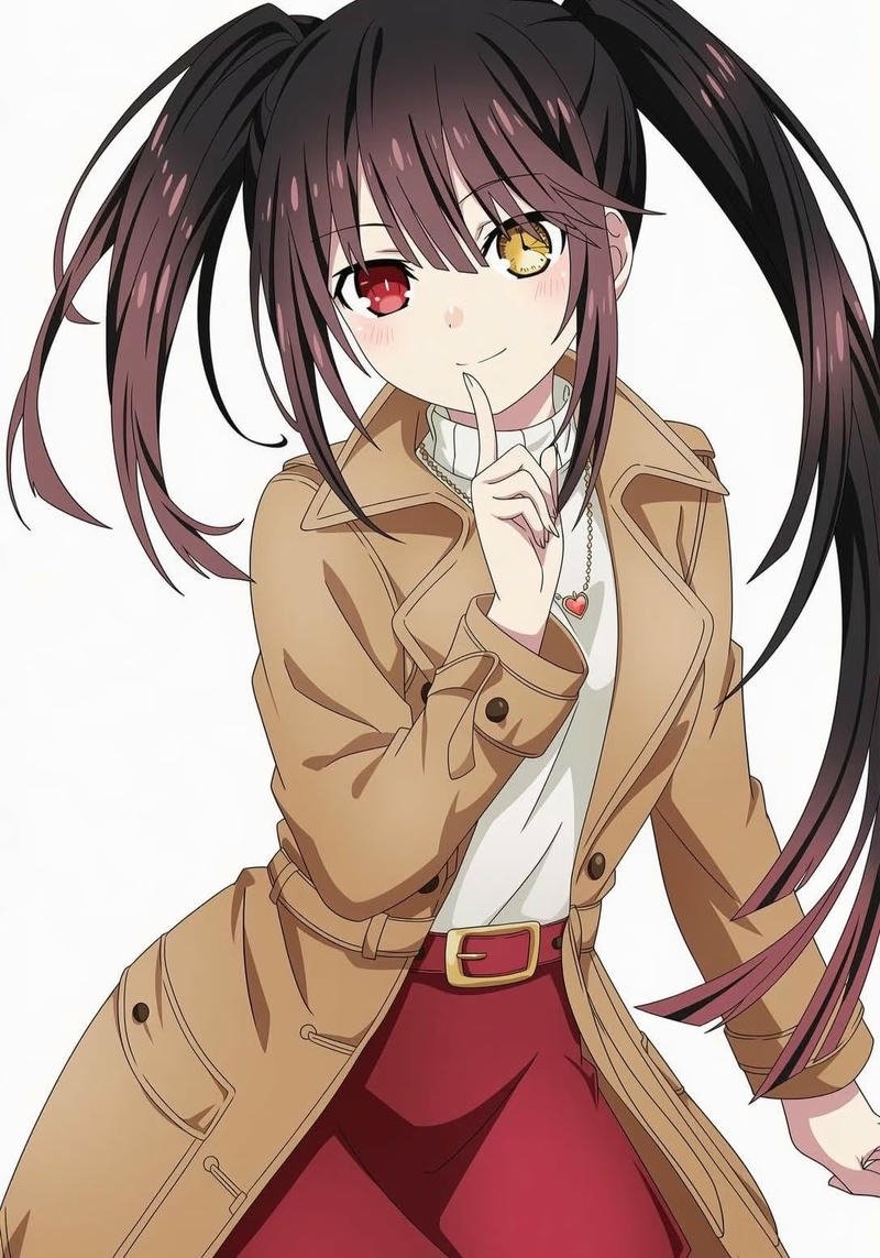 Nhân vật Kurumi anime với phong cách lạnh lùng