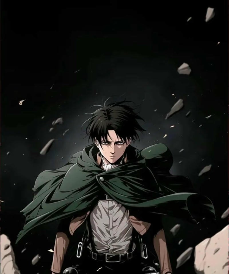Nhân vật Levi Ackerman trong không gian tối