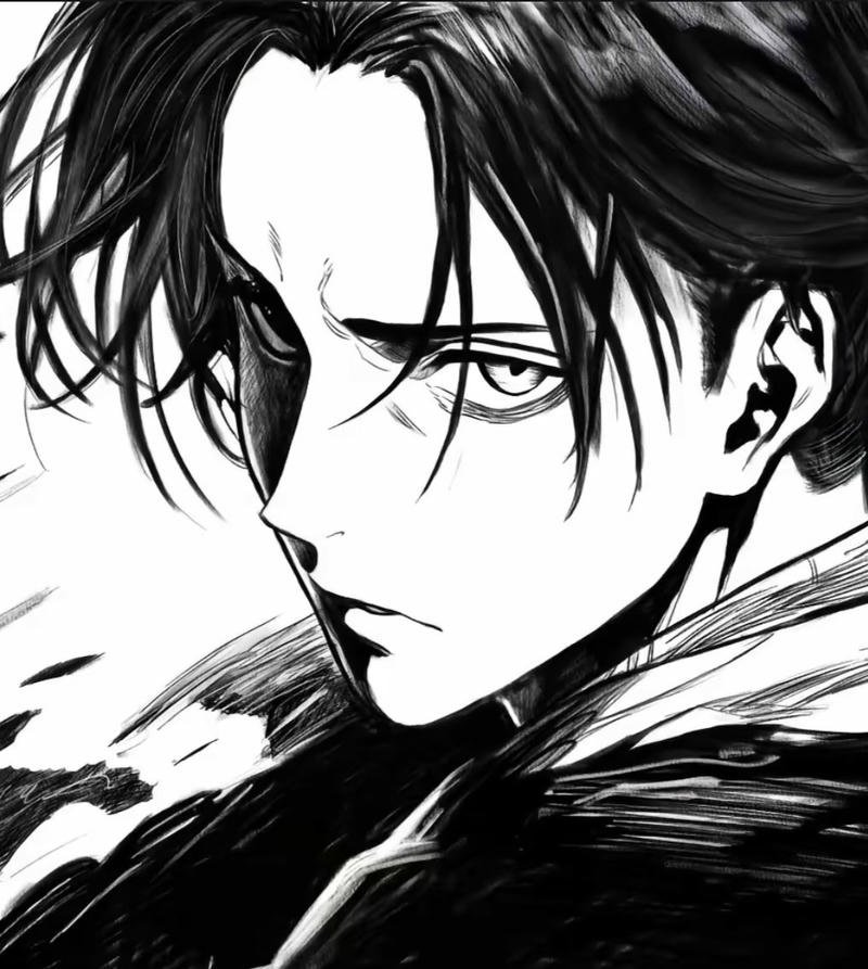 Nhân vật Levi Ackerman trong trạng thái chiến binh