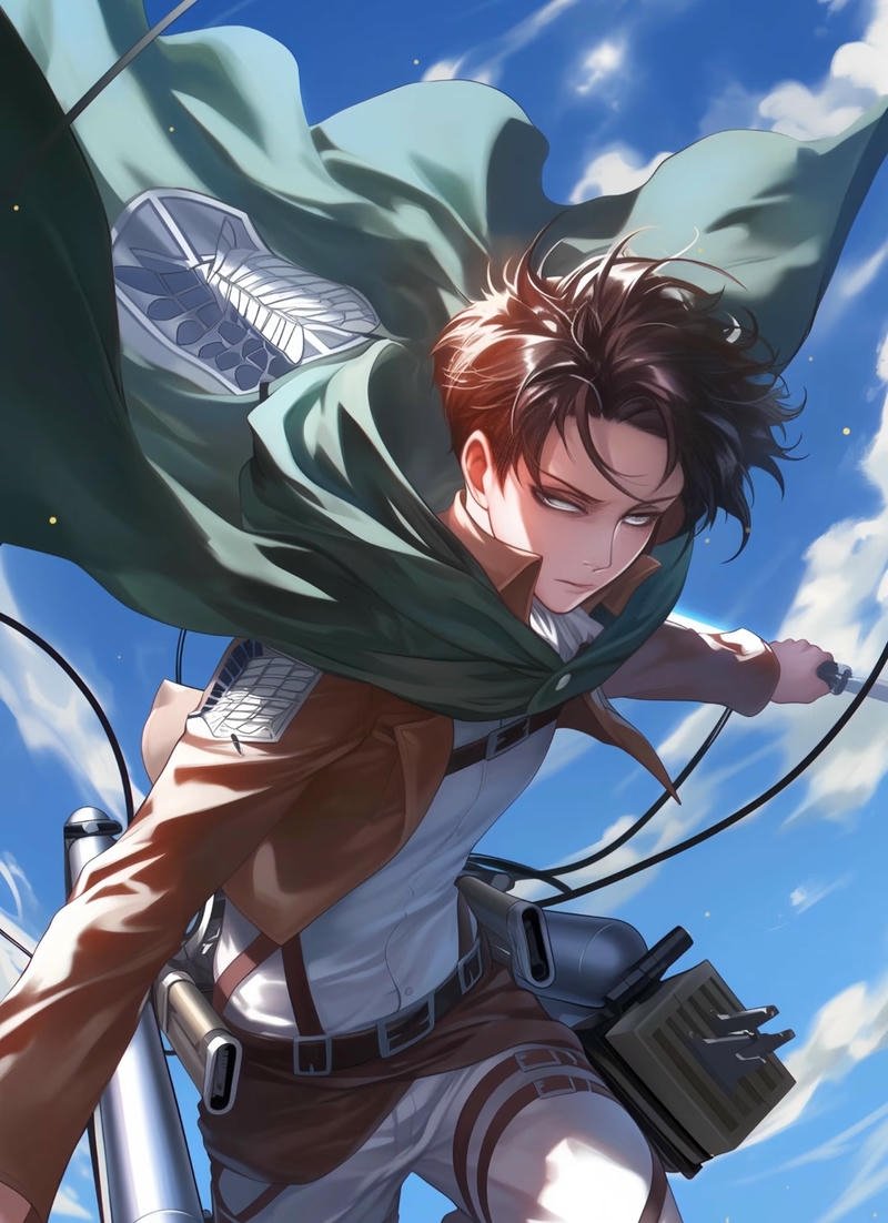 Nhân vật Levi Ackerman với khí chất lãnh đạo