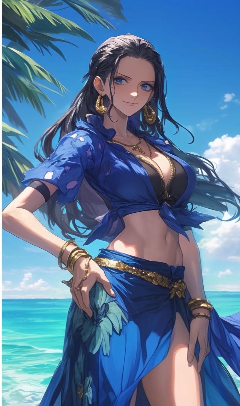 Nhân vật Nico Robin với ánh mắt quyến rũ bí ẩn