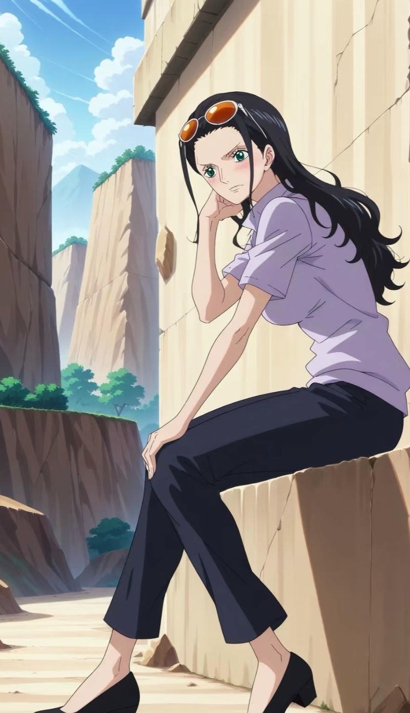 Nhân vật Nico Robin với biểu cảm trầm lặng